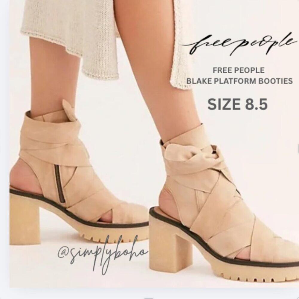 FREE PEOPLE BLAKE PLATFORM BOOTIES - SIZE 8.5